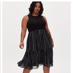 Torrid Black Super Soft Midi Dress Size 12 NWT